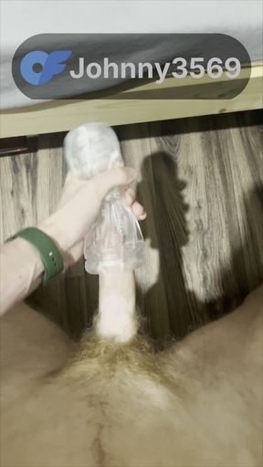 Young Horny Twink Needed a Release. Big Cumshot, Fucking a Flashlight, Intensive Masturbation. POV 4K Full HD