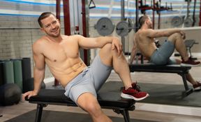 Two dudes are ready to pound each other in gym