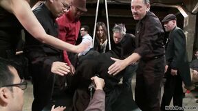 Titty anal fucked & fisted in public