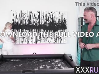 Busty MILF rubbed her oiled curvy body and Taylor Wild gave a blow job-job before hardcore vagina banging