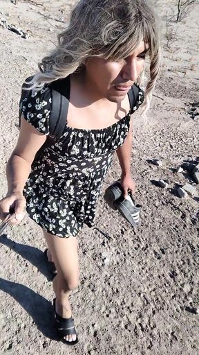 Spectacular moment from &quot;Cute Ladyboy In Public With Very Hot Mini Skirt And Sandals&quot;