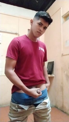 Horny teen boy on he worked