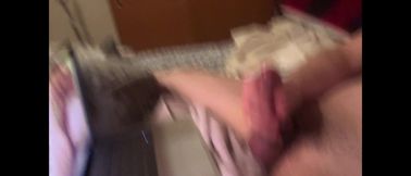 edging while stroking my lubed cock with a cock ring