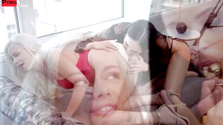 80s Blond Bombshells Ariana Marie and Elsa Jean Get Nude and Fucked Hard