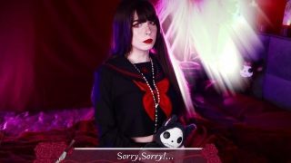 Cosplayer studentessa gotica che cavalca un cazzo su OnlyFans