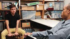 ”Burglar caught, big black cock will make it all go away through his butt”