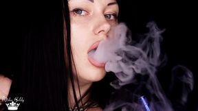 Sensual smoking &amp; lip fetish &amp; lipstick tease