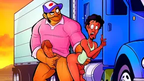 Hitchhiker Gets More Than a Ride: Steamy Truck Stop Encounter – BR69 Cartoons 18+