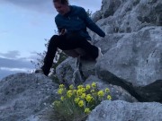 Pissing Outdoors Off a Cliff