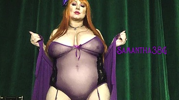 Samantha 38g chubby belly fetish fun
