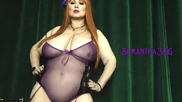 Samantha 38g chubby belly fetish fun