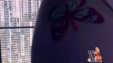 BIG BOOTY PAWG MZ DANI FUCKS LIL D ON OUTSIDE BALCONY