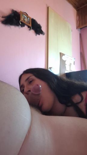 Leanluve and sweet kara, blowjob and titty job