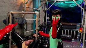 Latex nurses fist their gimp