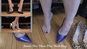 JAMIE & DEE SHOE PLAY MODELING - High Heel shoe play, Foot Fetish, Shoe Dipping - MP4