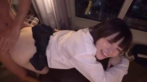 Honoka's Secret Night Dates Without Parents - Outdoor Collar Play, Clumsy Blowjob Service
