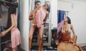 Big-titted Asian BFF and friend get naughty in public and share a deep anal ride