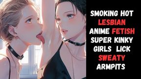 sweating post gym workout sexy lingerie lesbian lovers manga anime fetish pit obsessed girls lick sweaty muscled armpits