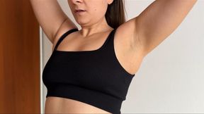 Fresh from my workout: armpit fetish treat ...