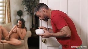 Proud beauty MILF Sofi Ryans punishes her peeper with a wild sex