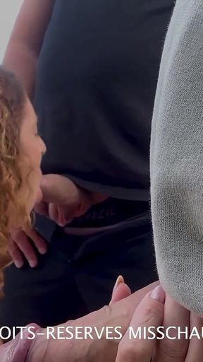 Hard Wild Dogging for a French Stepmom Who Gets Caught in Plain Sight