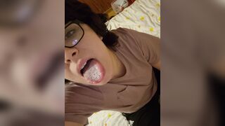 Cum inside mouth