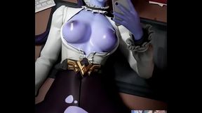 Bald Ass Pussy Widowmaker Is Distracted While Getting Fucked