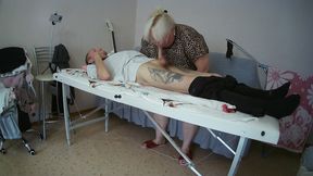 Mother-in-law Sucks and Jerks off My Dick on the Massage Table and Swallows Cum