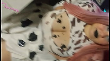 I'_m a Cow, BBW Milf Sucking a cock   Cumshots on tits - Ivy Adventure