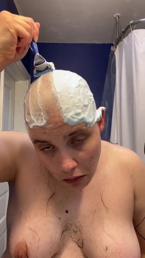 Powerful moment from &quot;Hairless Whore - Adama Daat Amateur Fetish Head and Brow Shave&quot;