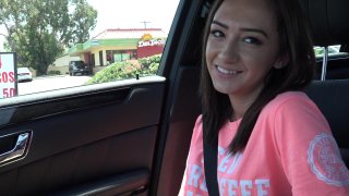 Adorable Brunette Sucks and Fucks His Big Cock