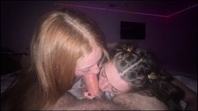 petite besties shr00ms q & explicit kait give big dick brian omalley their pussies for him to cum on