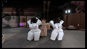 Roblox slut came back for more and brought her friend too