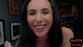 MILF with Medium Boobs Rides Cock After Dirty Talk