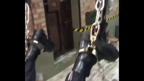 Military Man Catch Young Cop and Bondage Him in Bunker