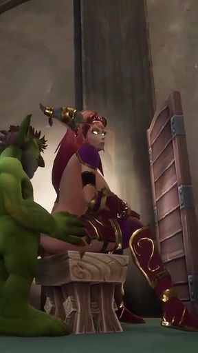 An Elf Has a Threesome with Two Goblins - Warcraft Parody