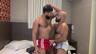 HAIRY GUY FEEDING MILK TO A BIG, NAUGHTY BEAR PART