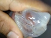CUM INSIDE CONDOM ASMR