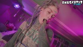 Private Bedroom Anal Ride and Blowjob Tattooed Dick