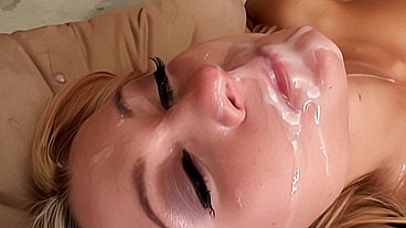 Ginger Lee Double Blowjob Gangbang Facial