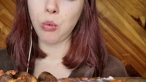 asmr mukbang cannelloni uvula teasing