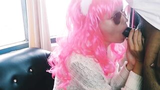Master Treated the Incredible Sexy Sex Sub with a Cigarette and Sperm into her Mouth