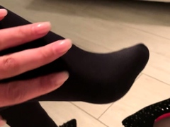 Maitresse Madelines solo foot fetish POV