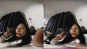 3DVR180 MARTINA is smoking happily