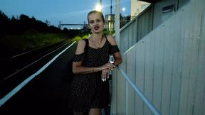 Public Adventure: Waiting Train, Found Hot Cock&#x1F32D;, Pussy&#x270C; Satisfied