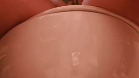 Lady on the toilet