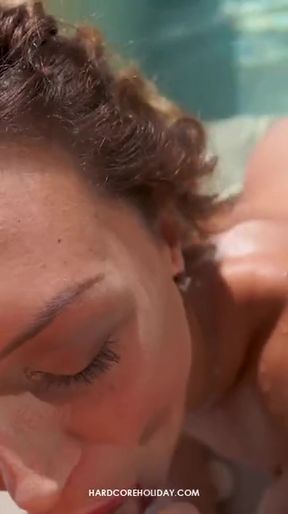 Pool fuck with Isabella De Laa and Jason Love