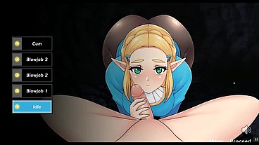 Legend of the spirit orbs [Zelda Hentai game parody PornPlay ] Ep.1 Zelda sucking Link big cock in a sacred cave