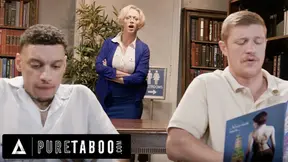 Shocked librarian Dee Williams pleases stud with fast handjob