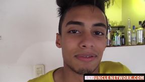 SayUncleNetwork.com - Cute Latino youngster threesome barebacked and facialized